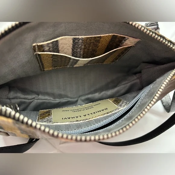 Daniella Lehavi (Made in Israel) Snakeskin Crossbody Bag, VGUC. - Picture 9 of 15